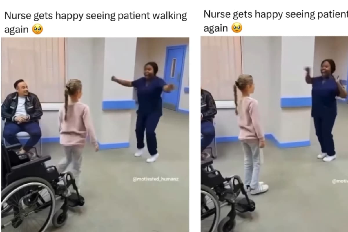 “Esto es lo que significa apoyo verdadero”: enfermera se vuelve viral al ver caminar a su paciente tras una larga recuperación