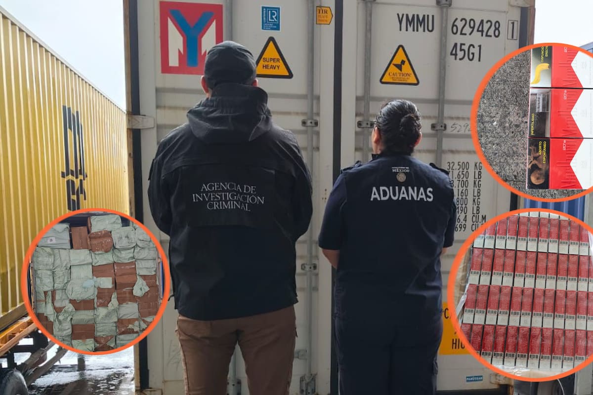 Autoridades federales aseguran 9.9 millones de cigarrillos apócrifos en la aduana de Lázaro Cárdenas como parte de sus controles para detectar mercancía irregular