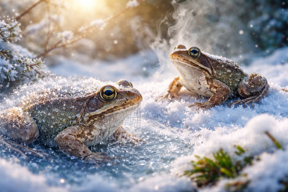 ¿Sabías que las ranas pueden congelarse completamente y luego volver a la vida?