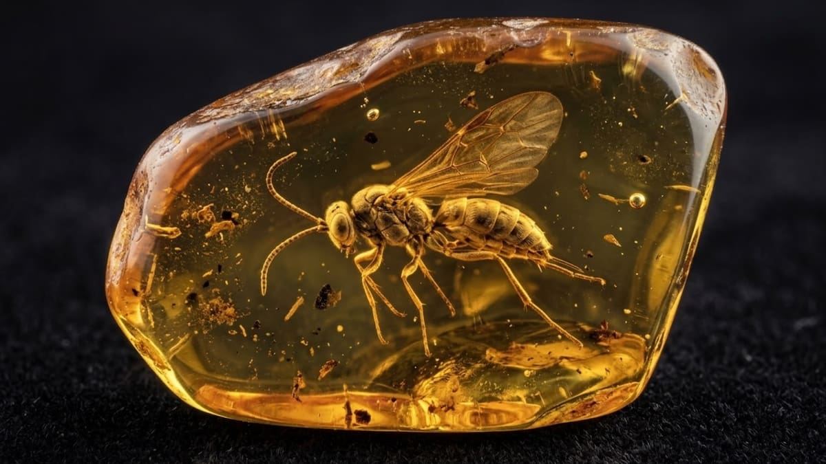 Científicos descubren una nueva especie de avispa con más de 100 millones de años fosilizada en ámbar; el hallazgo en España preserva con detalle extremo a un insecto que vivió junto a los dinosaurios