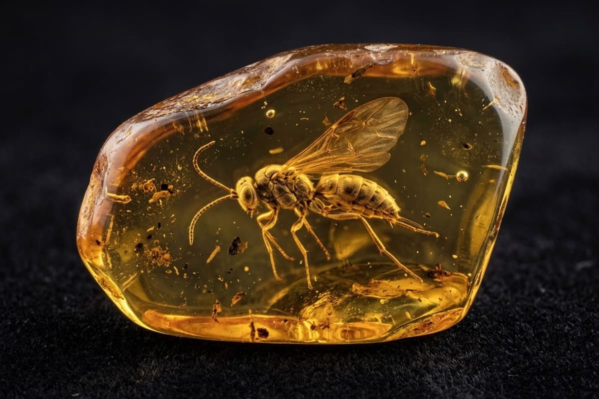 Científicos descubren una nueva especie de avispa con más de 100 millones de años fosilizada en ámbar; el hallazgo en España preserva con detalle extremo a un insecto que vivió junto a los dinosaurios