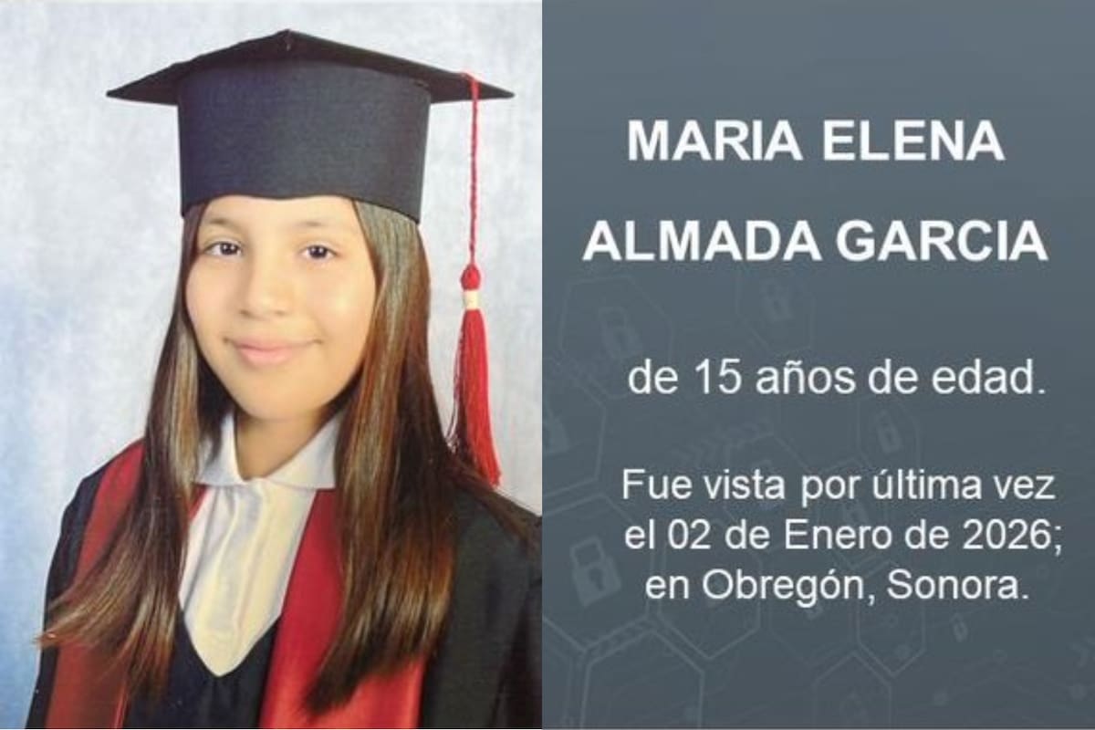 Activan Alerta Amber para Maria Elena Almada García de 15 años