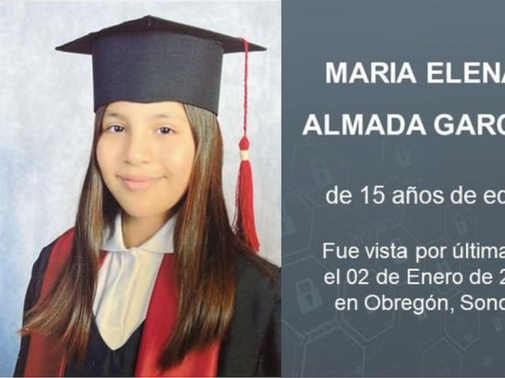 Activan Alerta Amber para Maria Elena Almada García de 15 años