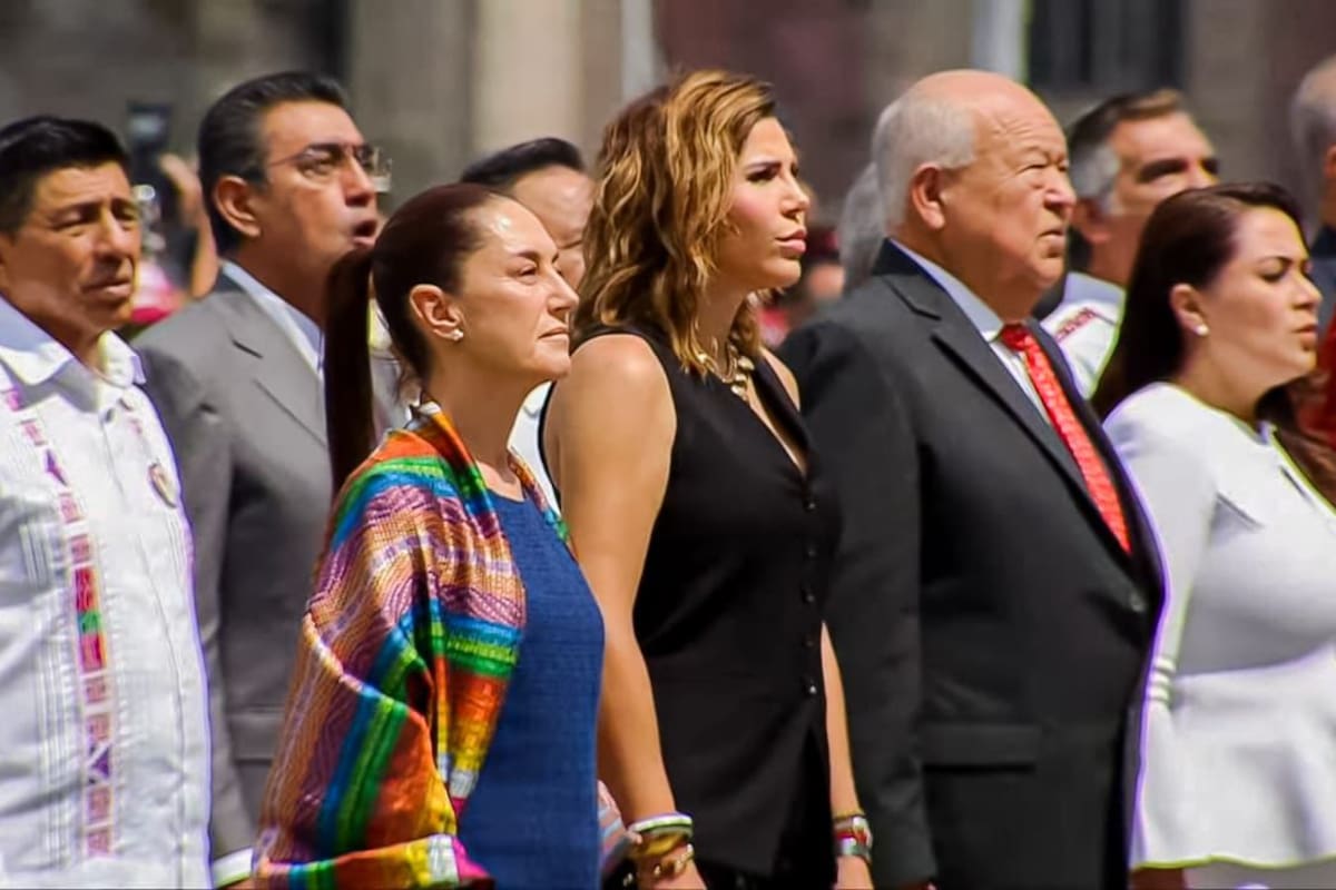 Asiste Marina del Pilar a sexto informe de AMLO en el Zócalo