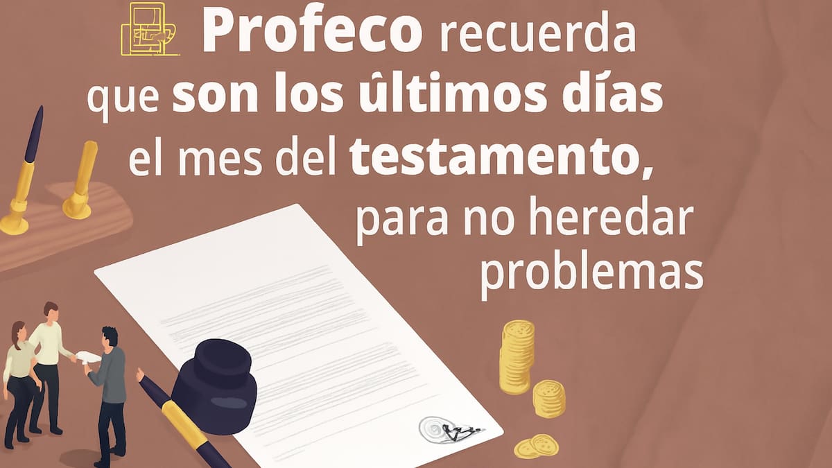 Últimos días para hacer testamento con descuento: Profeco advierte que no heredar puede causar pleitos familiares y juicios costosos