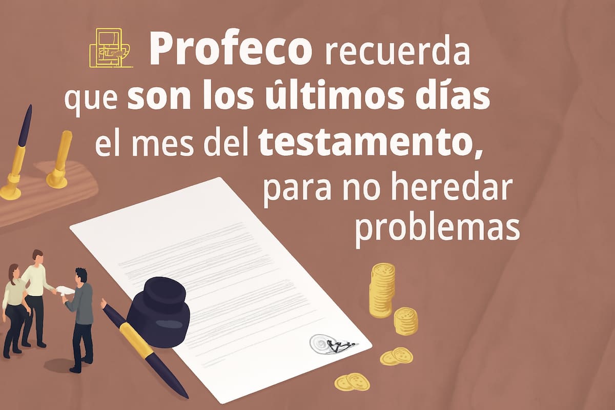 Últimos días para hacer testamento con descuento: Profeco advierte que no heredar puede causar pleitos familiares y juicios costosos
