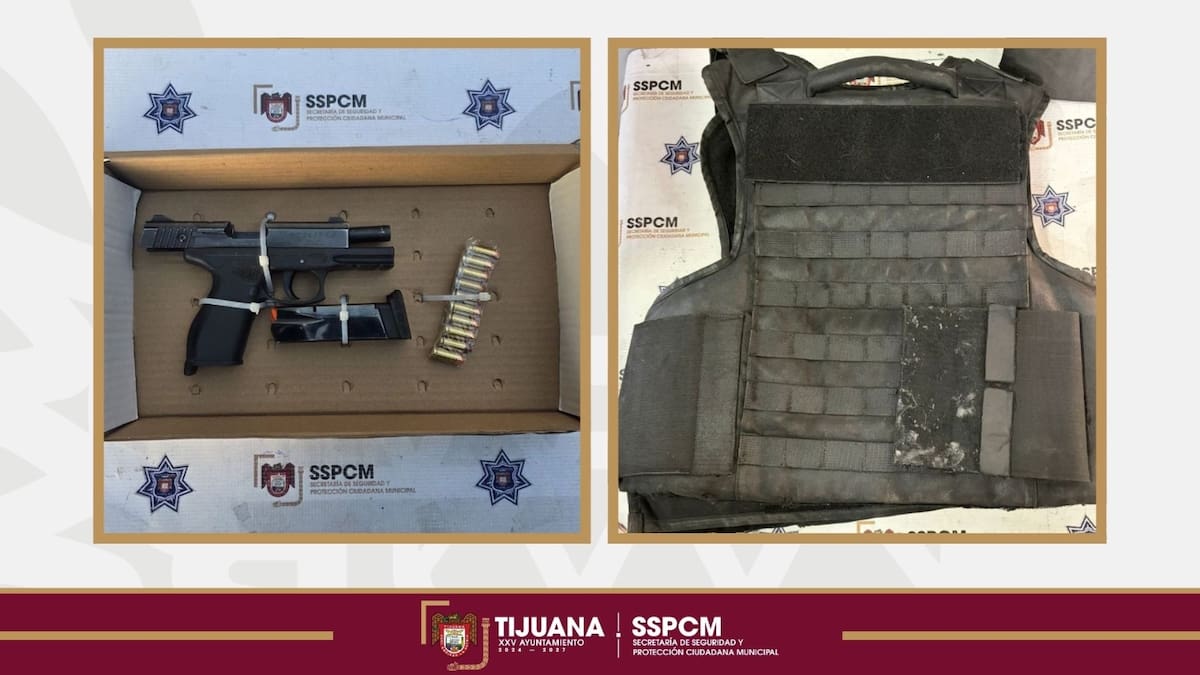 El sujeto fue puesto a disposición de la FGR tras un operativo coordinado de vigilancia en Tijuana. Foto: Cortesía