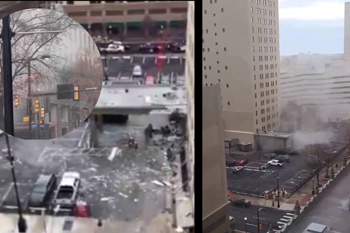 VIDEO: Explosión en histórico hotel de Texas deja once heridos y escombros en centro de Fort Worth, Tx