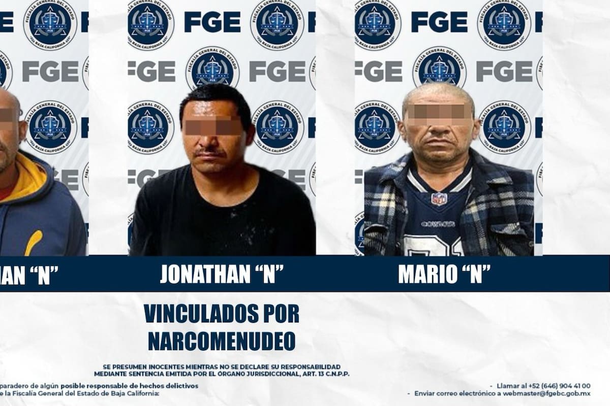 Procesan a tres hombres por posesión de metanfetamina y mariguana