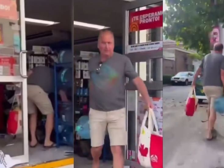 Un hombre extranjero ingresó a un OXXO sin empleados en Puerto Vallarta y se llevó mercancía sin pagar tras jornada violenta en Jalisco (VIDEO)