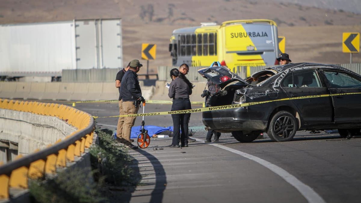 Conductor muere en accidente sobre la carretera libre Tijuana-Tecate