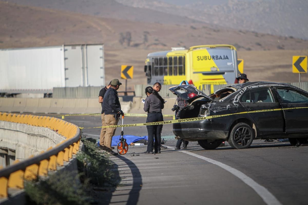 Conductor muere en accidente sobre la carretera libre Tijuana-Tecate
