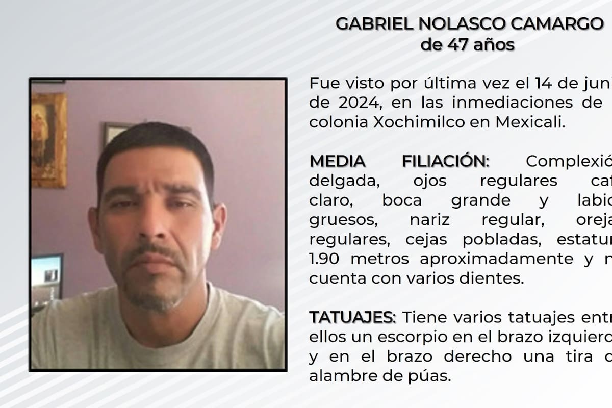 Piden ayuda para localizar a Gabriel Nolasco Camargo