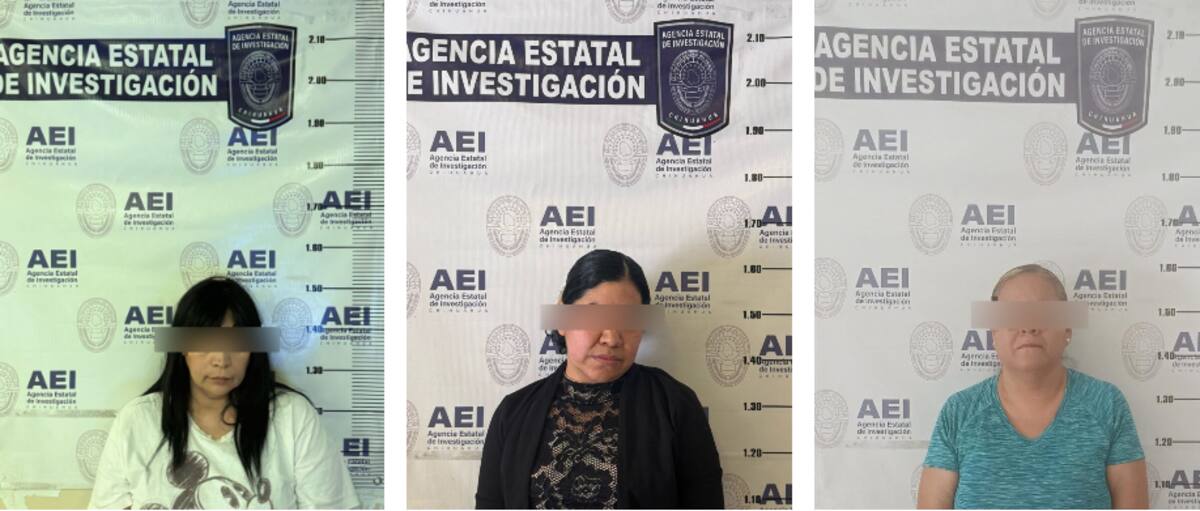 Graciela L. R. (53 años), Norma Laura V. B. (59 años) y Blanca Patricia R. S. (42 años). Foto: Fiscalía General de Justicia de Chihuahua.
