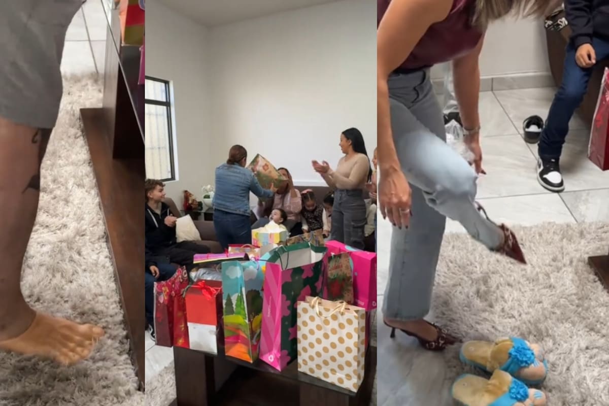 Familia hace intercambio de chanclas feas y desata risas en redes