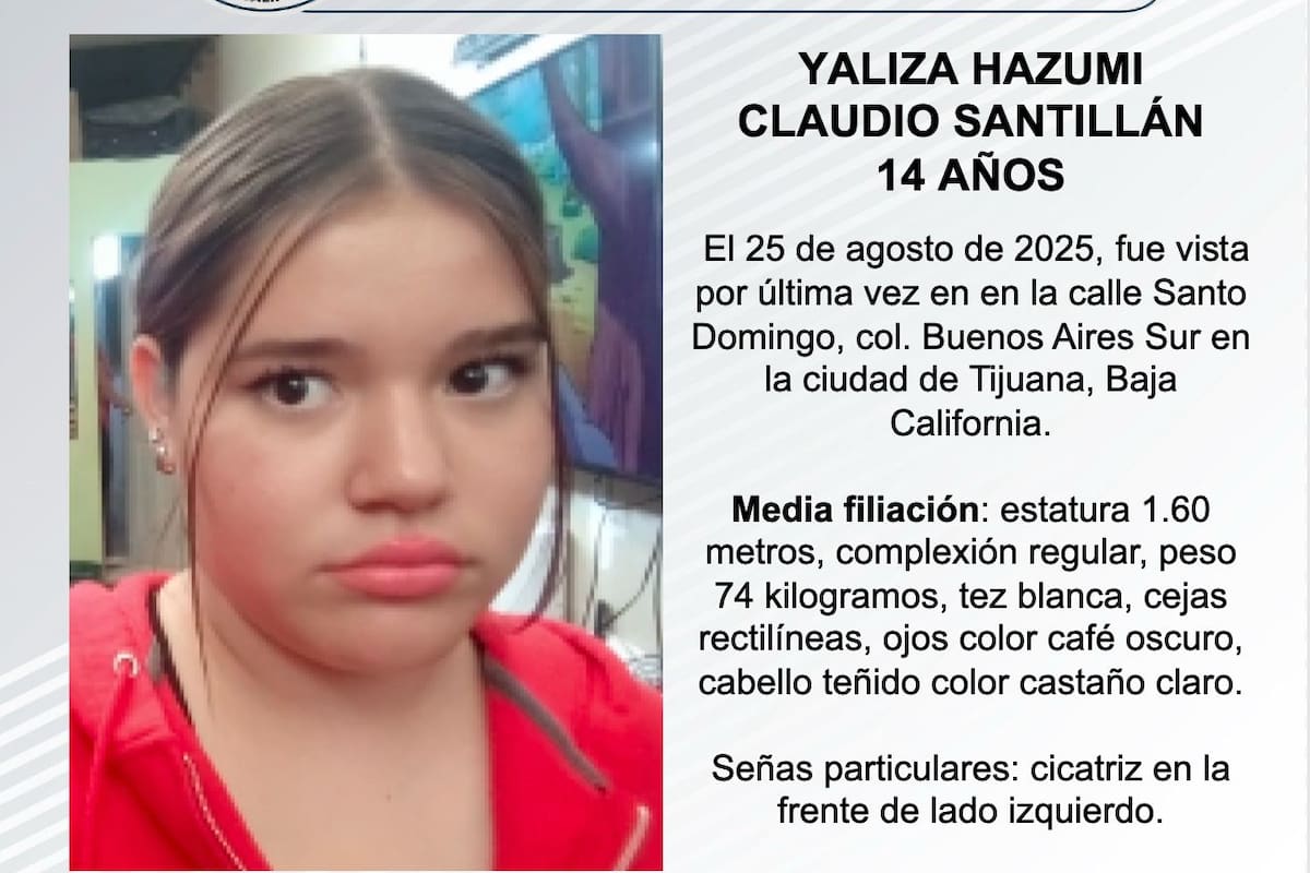 Se busca a Yaliza Hazumi Claudio Santillán de 14 años