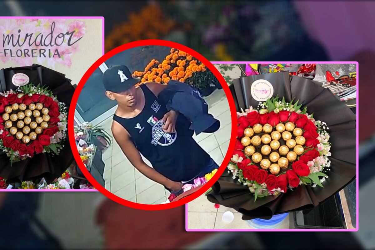 El ladrón más romántico de México: Hombre le regala “ramo buchón" a su novia después de asaltar una florería en Nuevo León