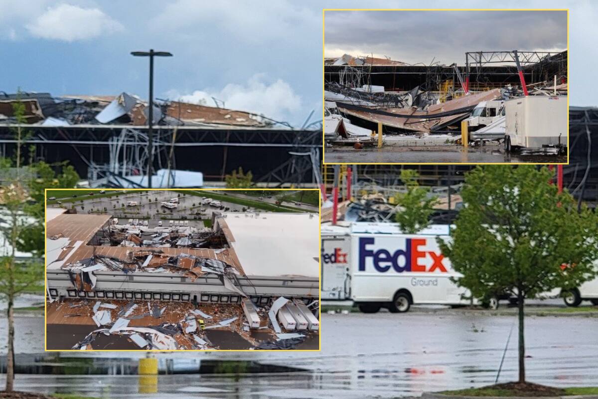 VIDEO: Tornado golpea a Michigan y derriba instalaciones de FedEx; 50 empleados habían quedado atrapados