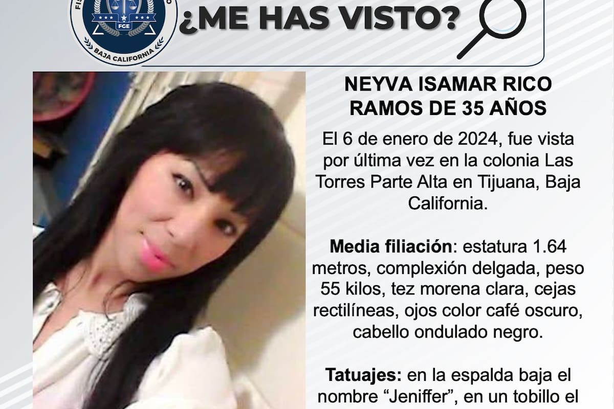 Se busca a Neyva Isamar Rico Ramos de 35 años de edad