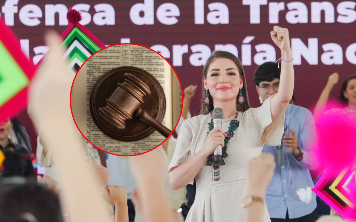 La designación de Jasmine Bugarín en Nayarit pone bajo revisión el requisito de nacionalidad única que analiza el Congreso para quienes aspiren a gobernar un estado. (X @JasminBugarin/Canva)