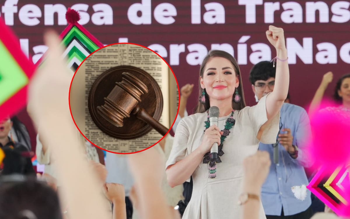 La designación de Jasmine Bugarín en Nayarit pone bajo revisión el requisito de nacionalidad única que analiza el Congreso para quienes aspiren a gobernar un estado. (X @JasminBugarin/Canva)