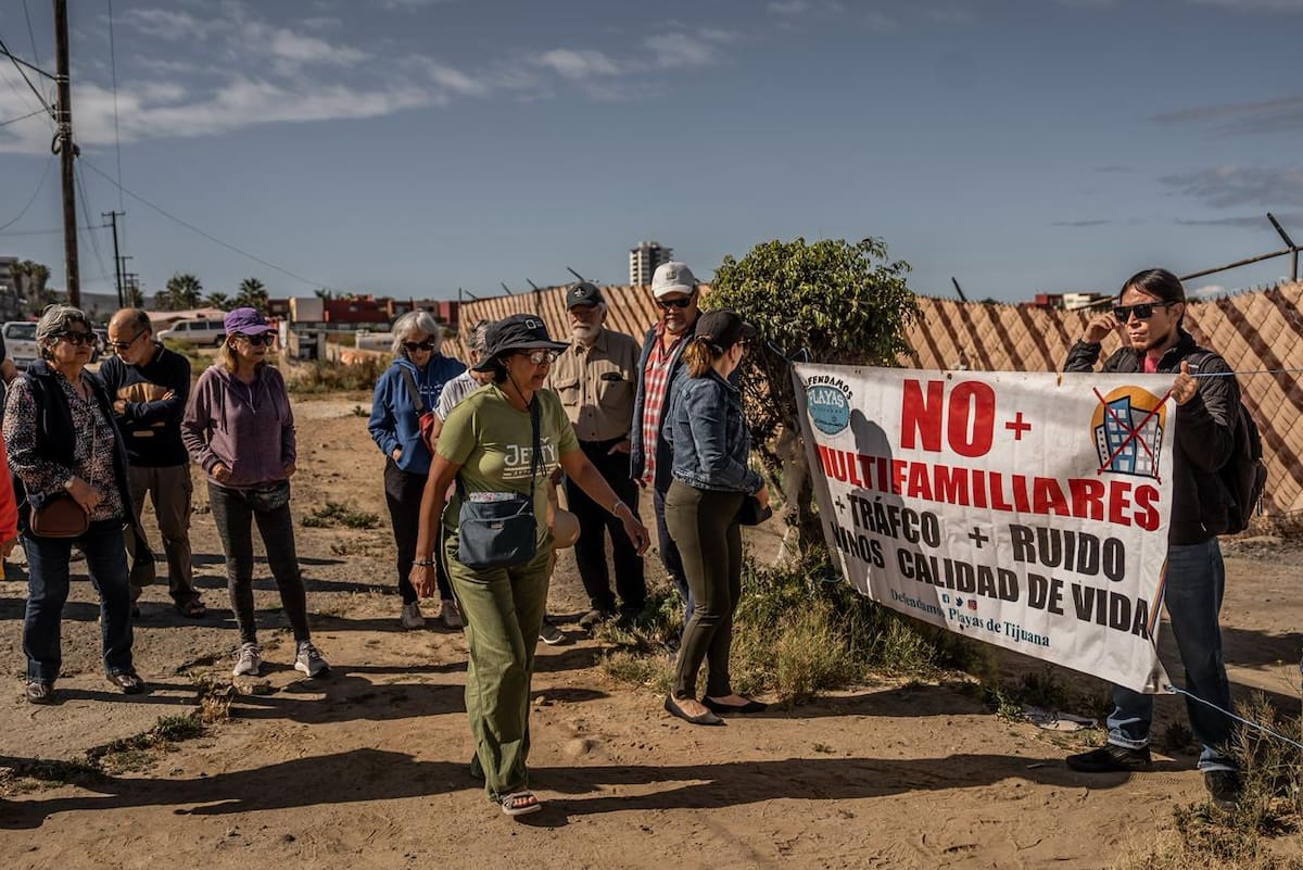 Vecinos rechazan proyecto habitacional en Cañada Azteca por tráfico, saturación de servicios y posible impacto ambiental. Foto: BorderZoom