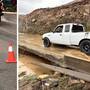 Socavón en la colonia Presidentes e inundaciones en distintos puntos dejan las vialidades afectadas por las lluvias de ‘Rachel’ en Tijuana