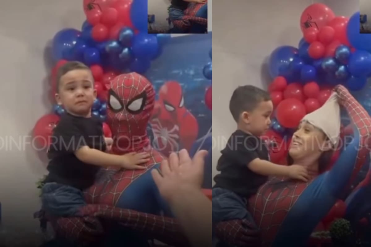 “Su mamá estaba vestida de Spiderman y lo tenía en brazos”: bebé busca a su madre en fiesta temática y recibe una tierna sorpresa