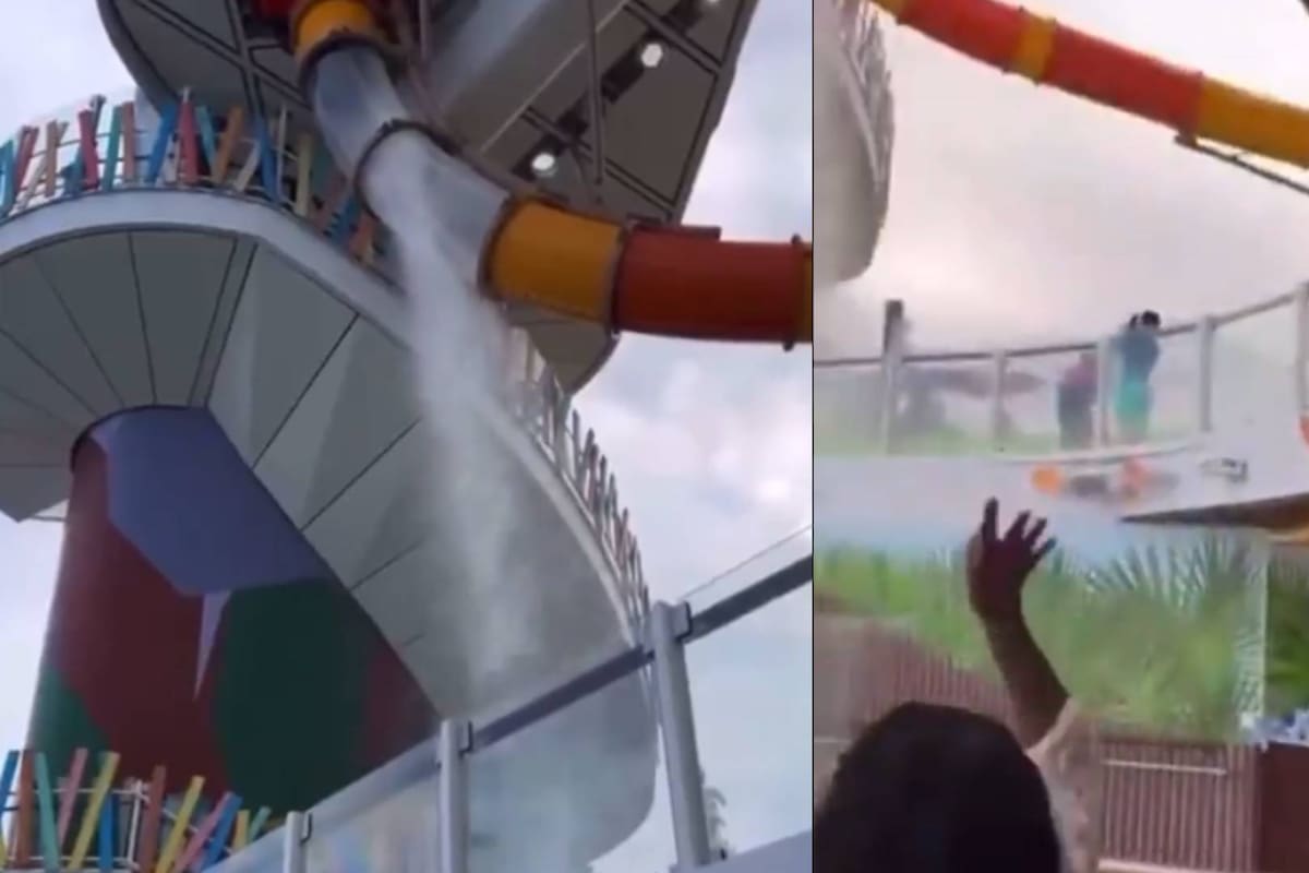 VIDEO: Se rompe un tobogán en el crucero grande del mundo y un pasajero resultó herido