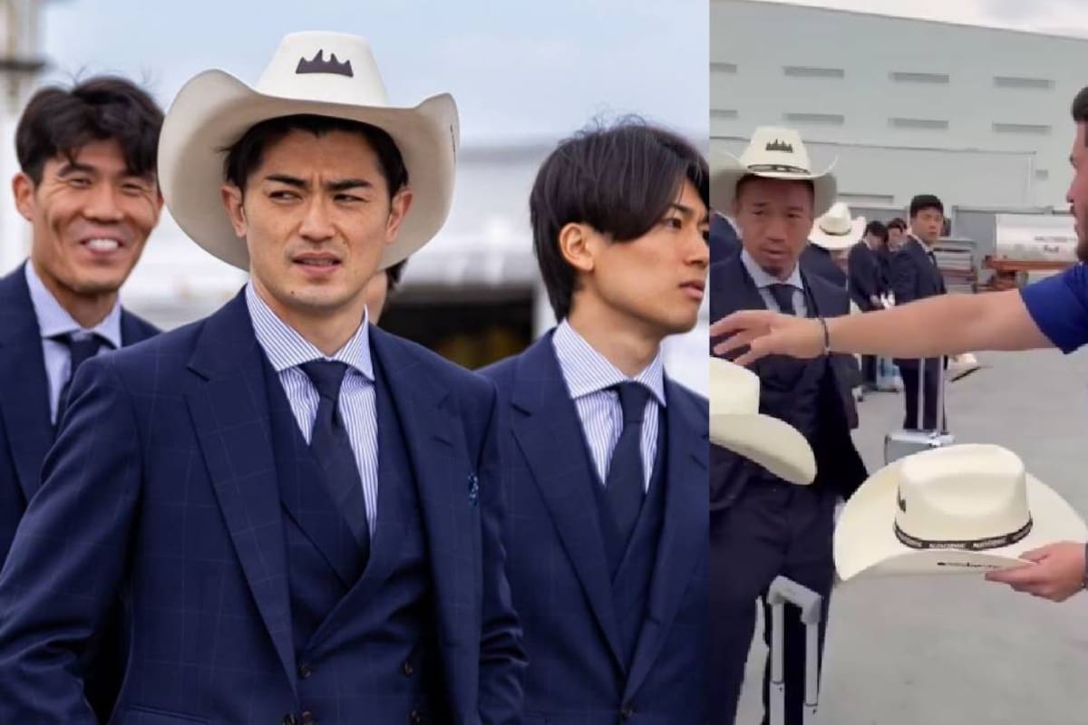 (VIDEO) Con sombreros vaqueros para todos, así recibe Samuel García en Nuevo León a selección de fútbol de Japón
