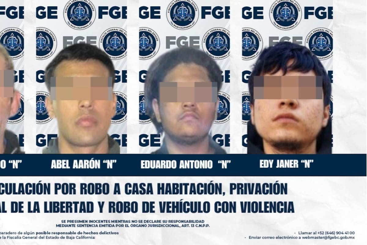 Vinculan a proceso a cuatro por violento robo a casa habitación y privación de la libertad en Tijuana
