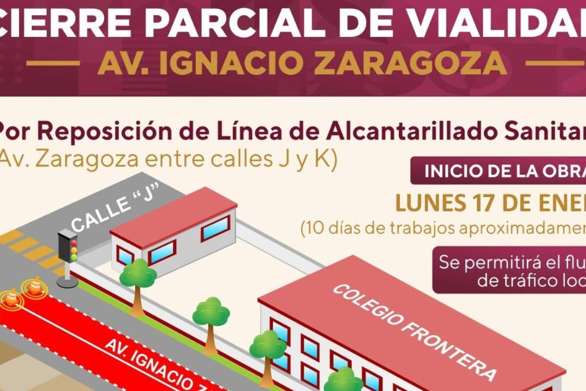 Realizará CESPM trabajos de reposición de línea de alcantarillado sanitario en avenida Ignacio Zaragoza
