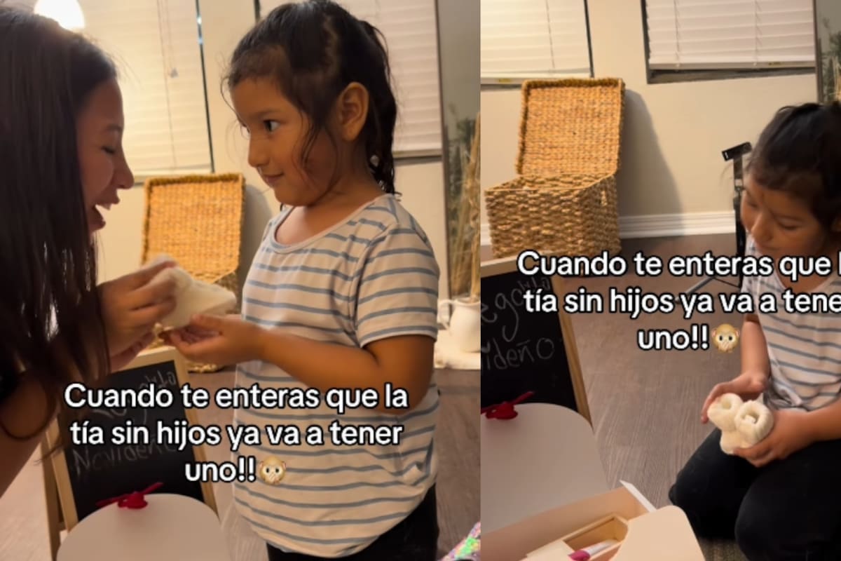 “Mi vida, véanle los ojitos”: niña se vuelve viral al ponerse triste porque su tía favorita tendrá un bebé