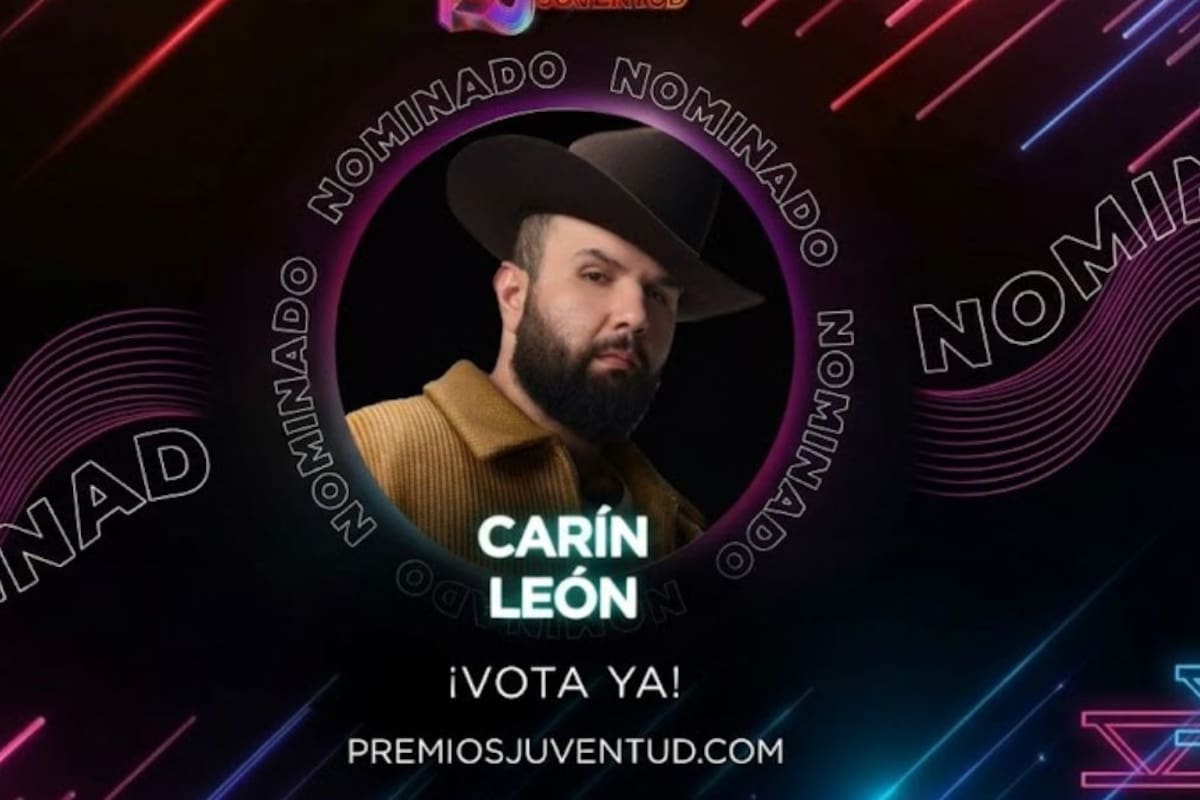 Carín León lidera las nominaciones a Premios Juventud 2026 con nueve candidaturas