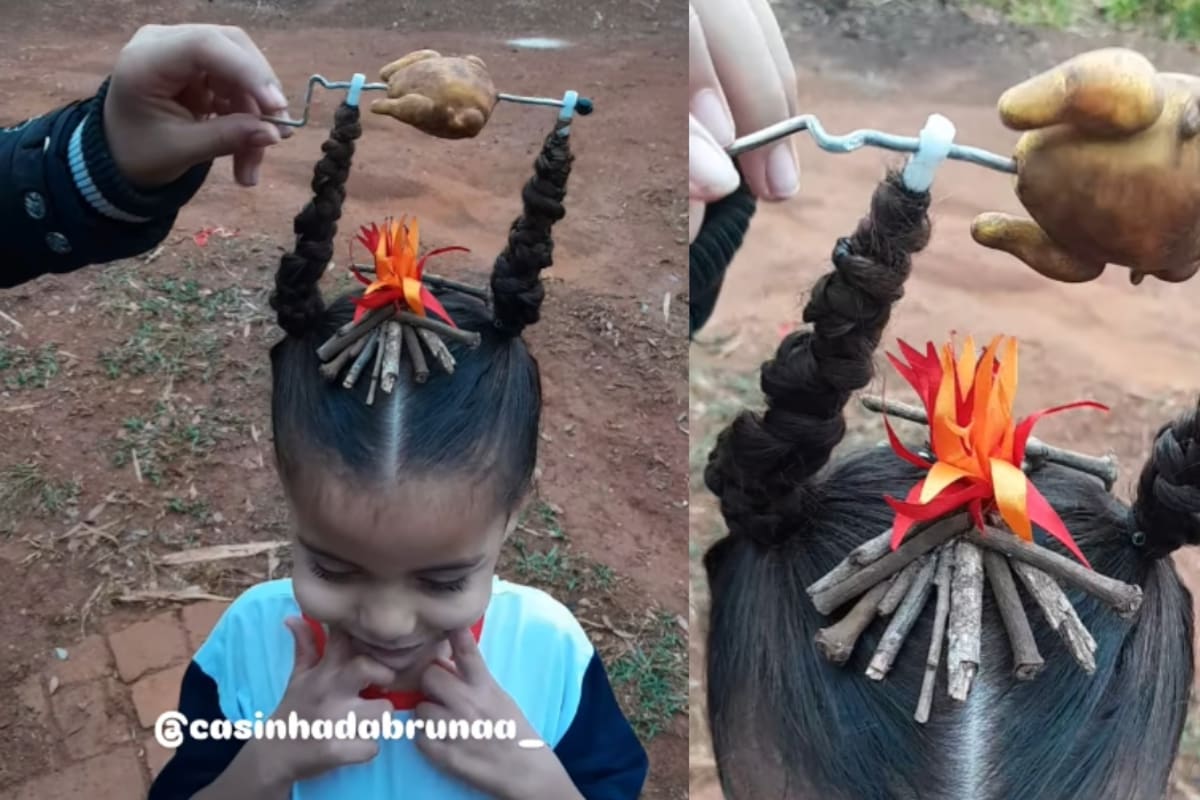 Niña se vuelve viral por su peinado loco de “pollo asado”