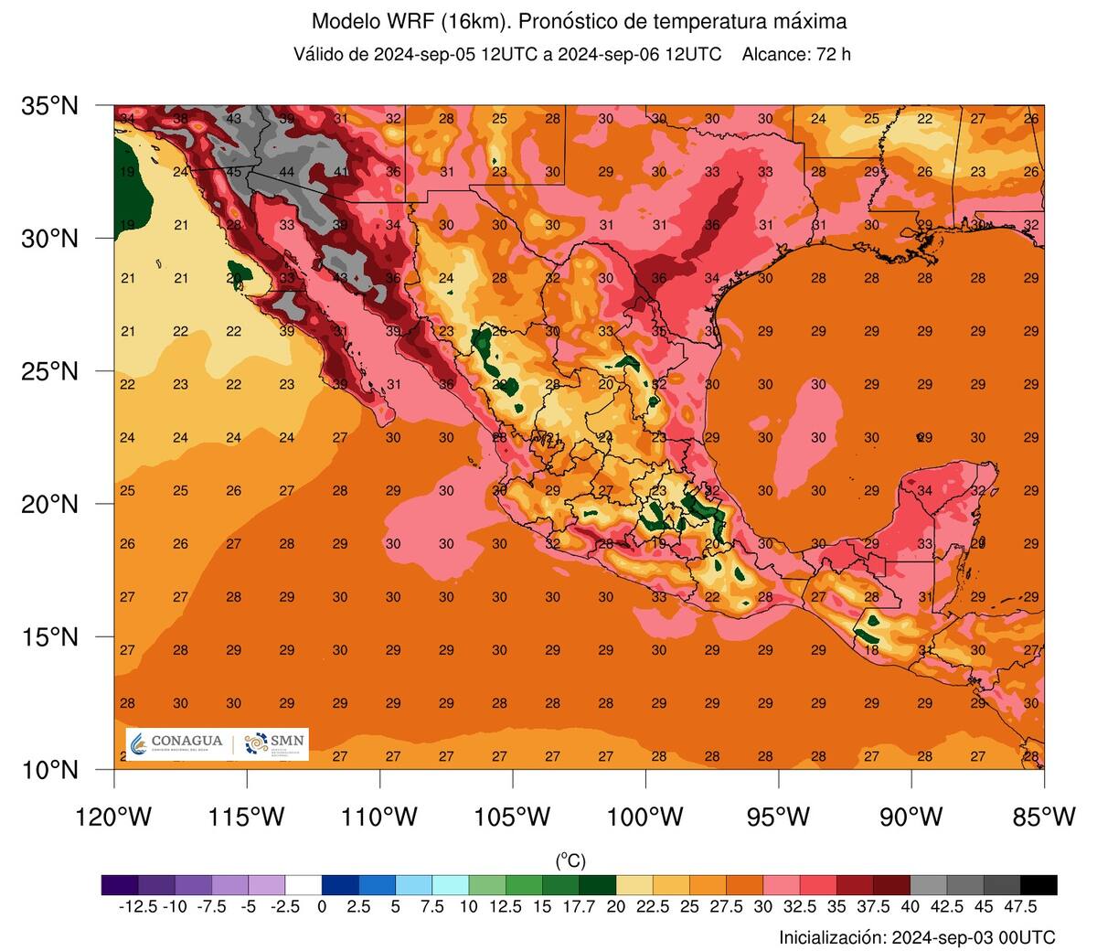 Temperaturas de hasta 45 °C en Sonora para los próximos días. FOTO: X PROTECCIÓN CIVIL
