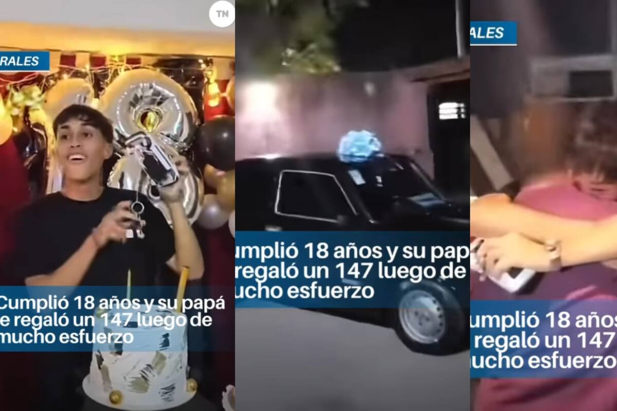 Un ícono de los 80 como primer auto: padre sorprende a su hijo con un FIAT 147