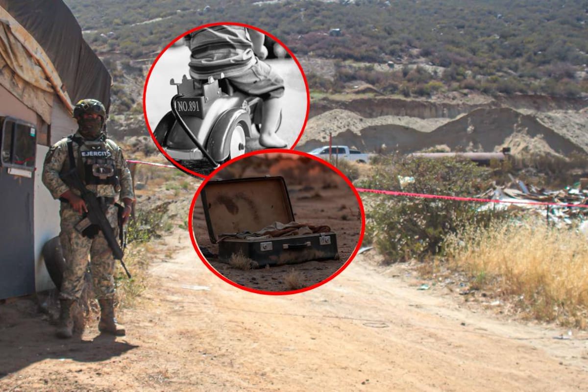 Hallan cuerpo calcinado de un niño dentro de una maleta en Tecate