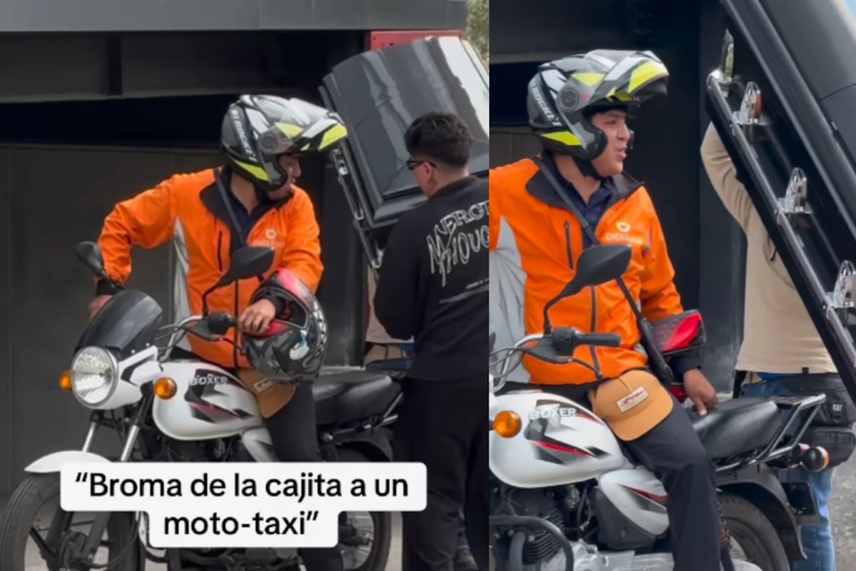 Influencer intenta subir un ataúd a un Uber Moto y se vuelve viral por su exótica broma
