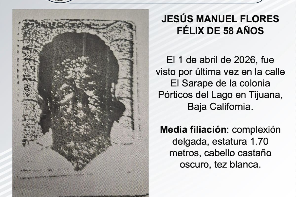 Se busca a Jesús Manuel Flores Félix de 58 años