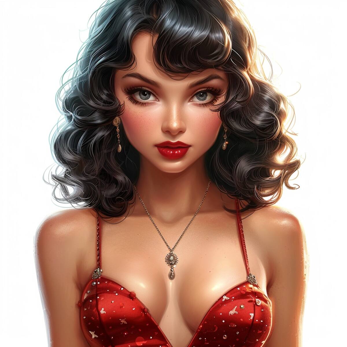 La inteligencia artificial da vida a Betty Boop como nunca antes, resaltando su belleza y sensualidad.