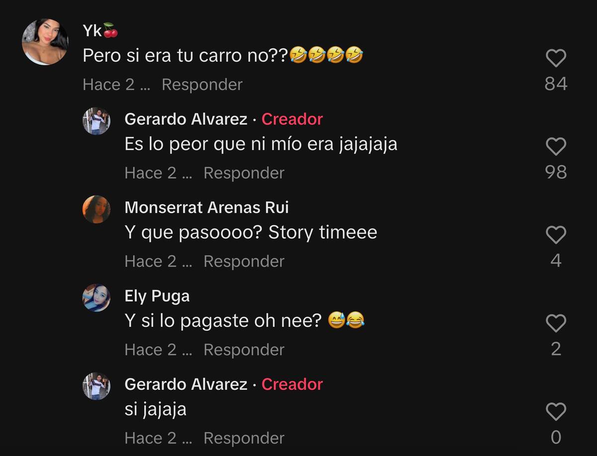Gerardo tuvo que pagar por el vidrio roto del auto de su amigo.