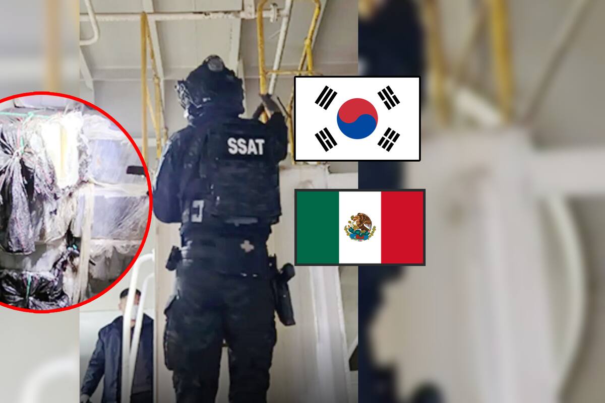 Corea decomisa 2 toneladas de cocaína procedente de México en buque; es la mayor incautación de su historia