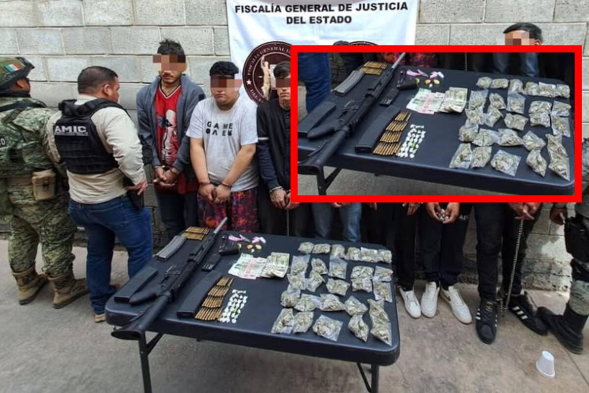 AMIC y DEFENSA aseguran droga y armas en cateo en Hermosillo: siete detenidos