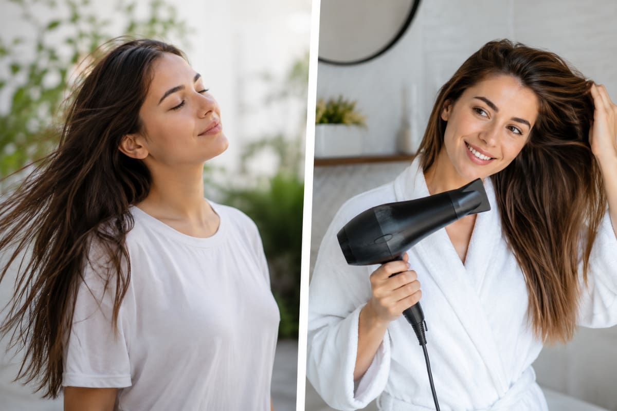 ¿Es mejor secarse el pelo al aire o con secadora? La ciencia revela la respuesta definitiva