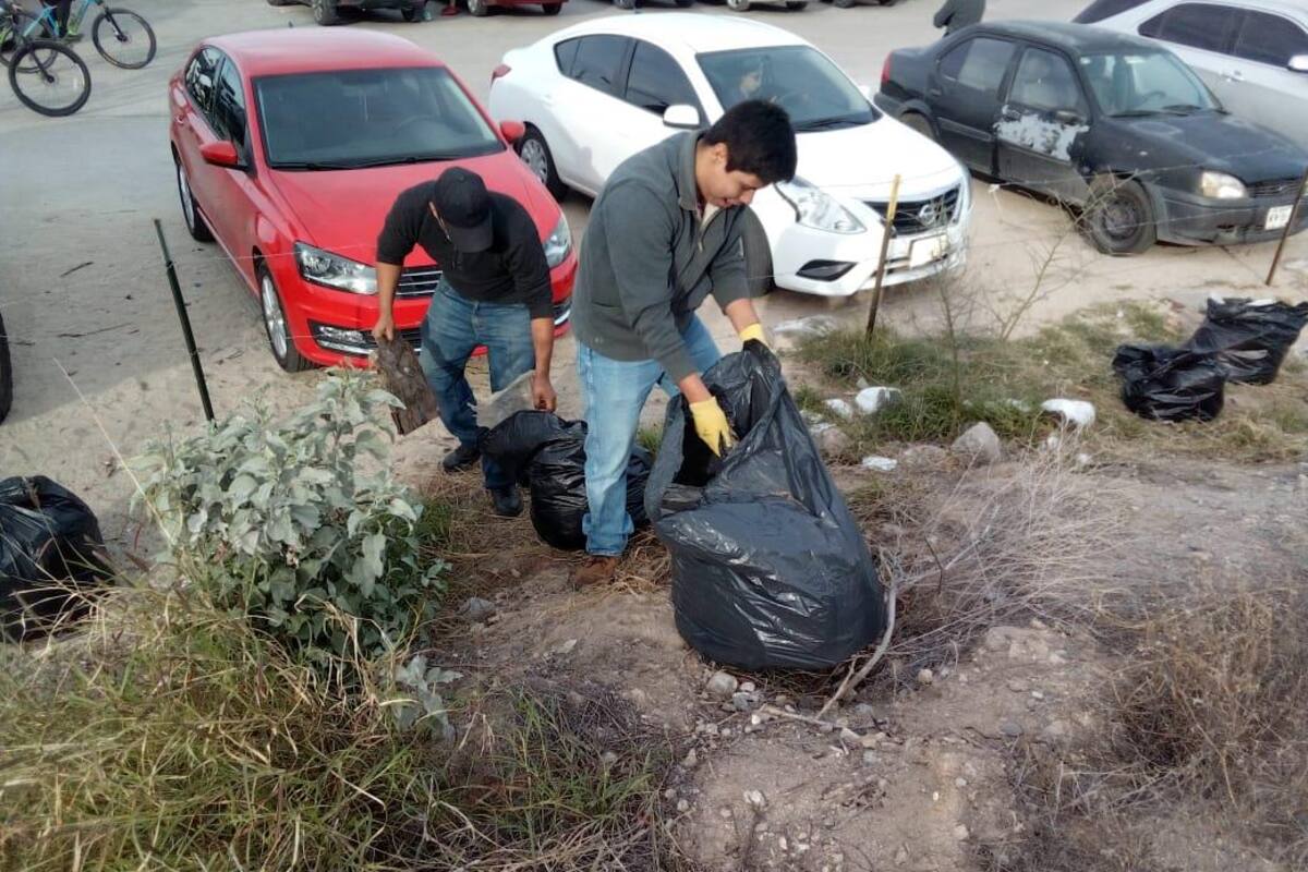 Realizan el primer plogging del año en el Cerro El Bachoco
