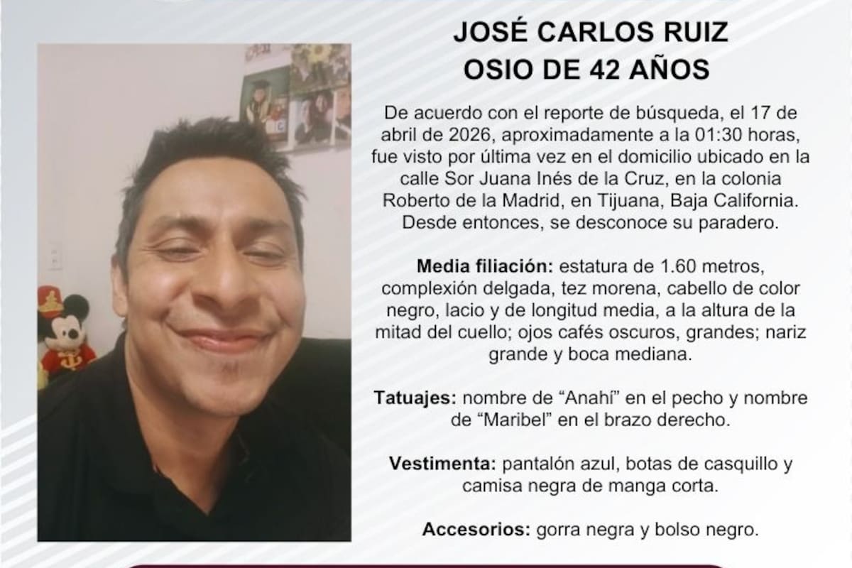 Se busca a José Carlos Ruiz Osio de 42 años
