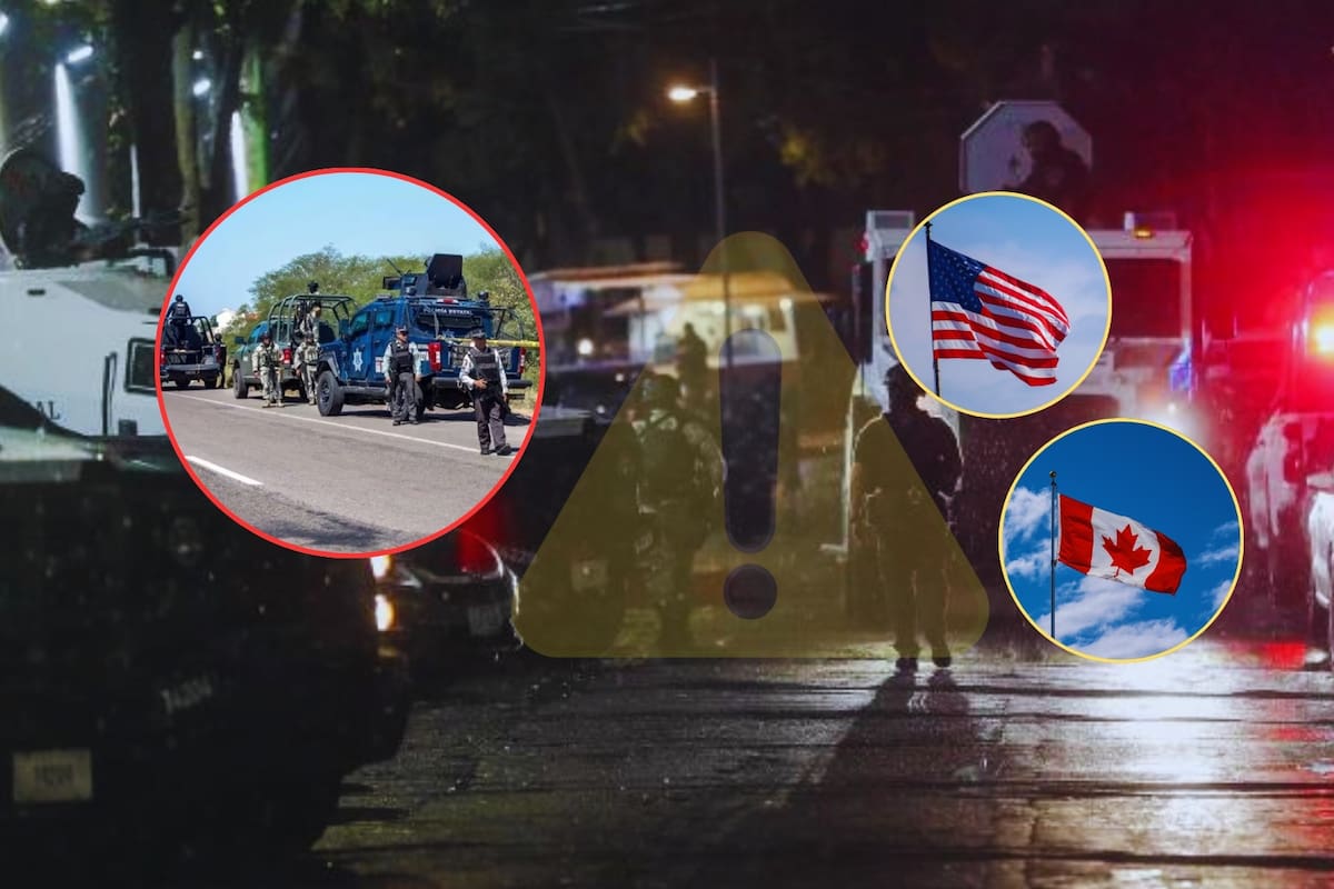 Estados Unidos y Canadá alertan a sus ciudadanos para no viajar a México, específicamente a Culiacán y Mazatlán, por ola de violencia en Sinaloa