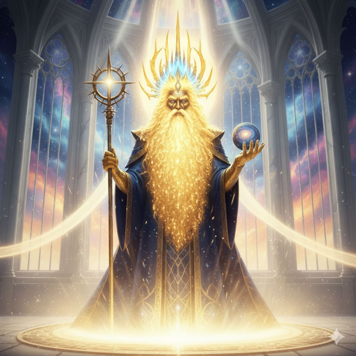 Los Dominios se encargan de que el orden jerárquico entre ángeles cumplan sus labores. Aunque en la Biblia no especifica su apariencia, su nombre sugiere realeza. (Foto: Generada por IA)