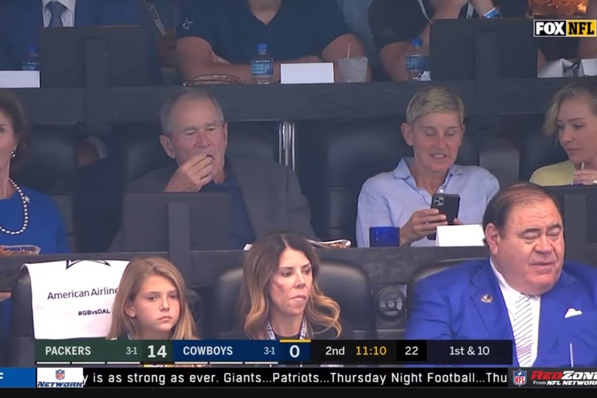 ¿Por qué DeGeneres estaba con George W. Bush en partido de Dallas Cowboys?